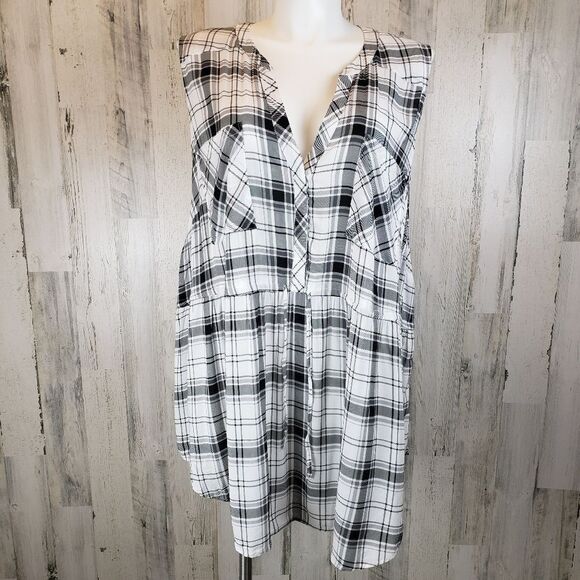 Torrid Plaid Emma Challis Top Sz 5X - Picture 3 of 9